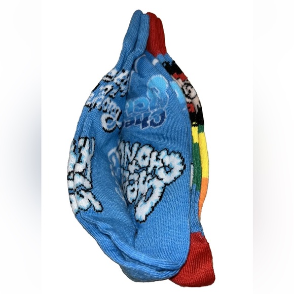 Cheech & Chong Odd Sox Crew Socks 2 Pair Men 8-12 W 9-13 Blue Face & Smoke Logo - Picture 8 of 10